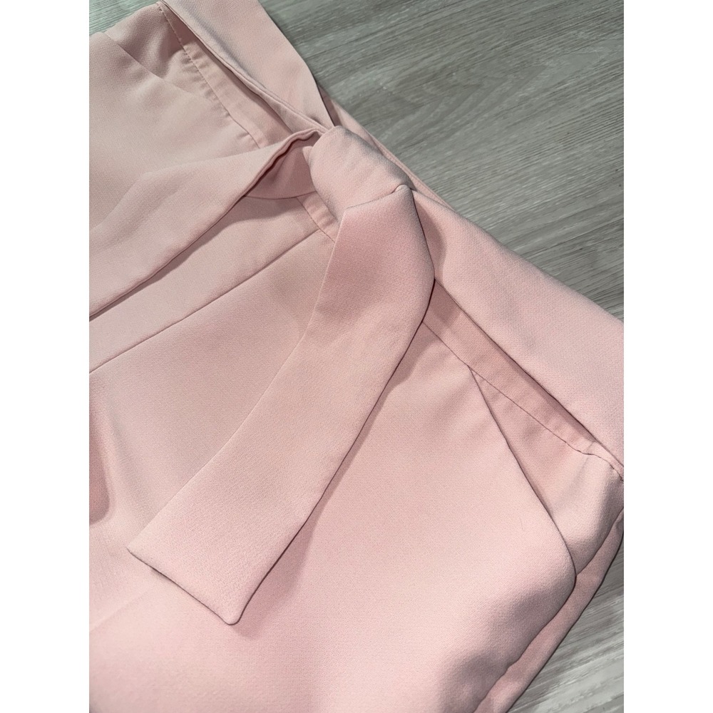 Ann Taylor Factory Pink Tie Waist Wide Leg Dress Pants Trousers 14 - Picture 9 of 11